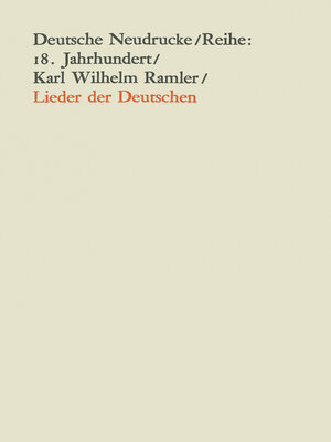 cover image of Lieder der Deutschen